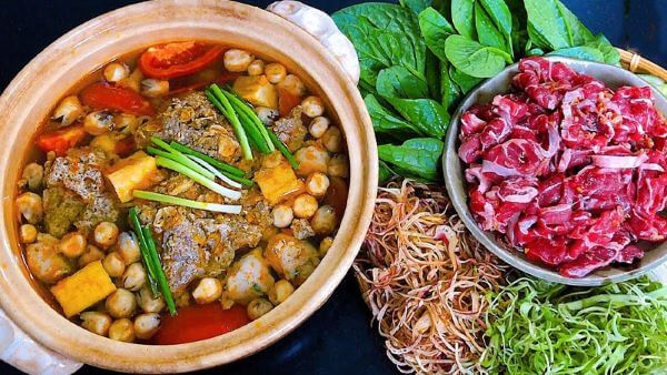 Lẩu riêu cua bắp bò